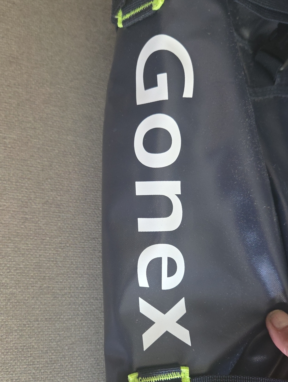 Gonex Black Travel Duffel Bag with Neon Green Accents